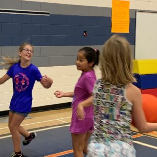 Children playing in gym