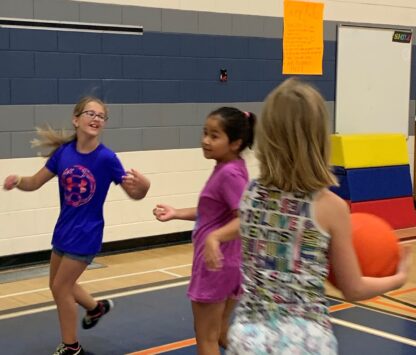 Children playing in gym