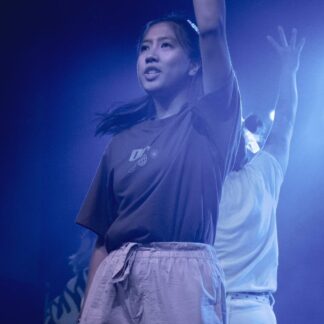 Dancer in purple lighting