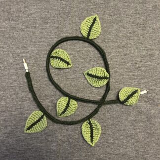 crochet vine covering a charger