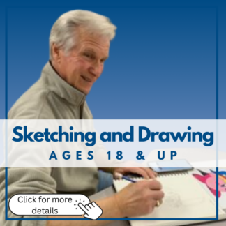 Sketching and Drawing (ages 18 and up) - Tuesdays, September 29 - November 3, 2026; 6:30 pm - 8:00 pm; Valley Gardens Middle School