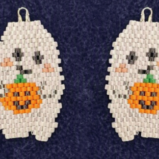 Beaded ghost earrings